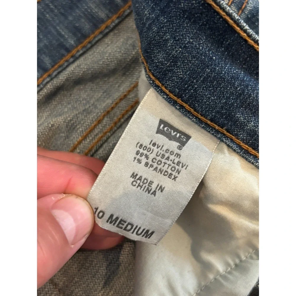Levi's 505 Jeans Womens 10M Straight Leg Medium Wash Blue Denim Casual
